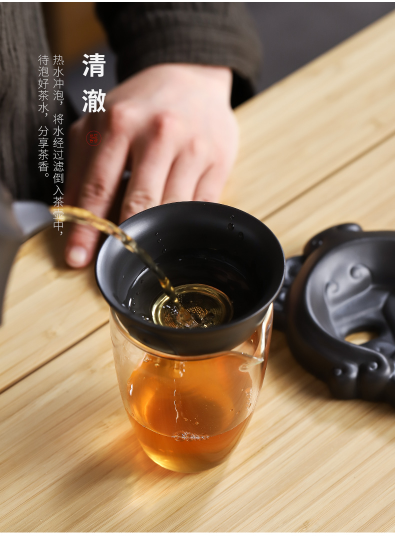 Archaize purple violet arenaceous mud) filter kung fu tea tea set points in hot tea filter a good filter tea accessories