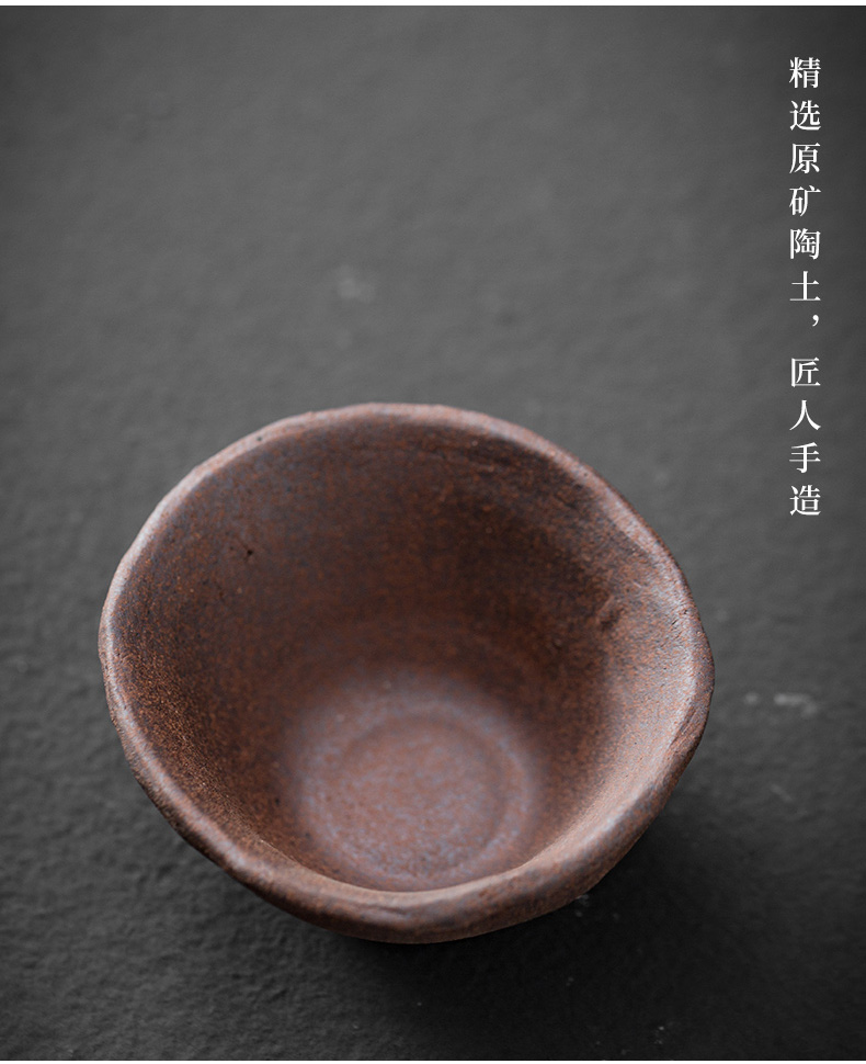 Japanese coarse pottery hand hat to kung fu tea tea cups of tea cups masters cup sample tea cup small bowl