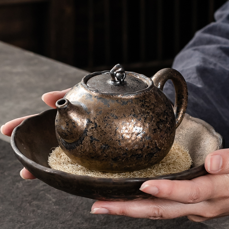 Japanese ceramic fruit bowl gold 秞 pot bearing of confectionery dishes home stay sweet pastries pendulum plate to plate