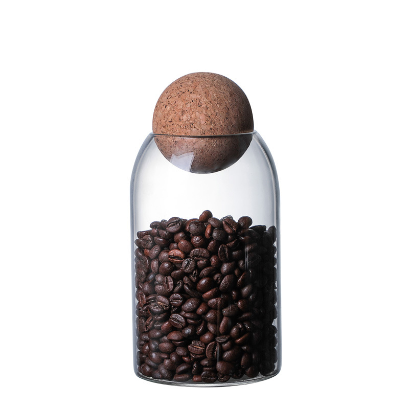 Japanese high borosilicate glass coffee bean storage tank tea sealed as cans of household food grains, receive a jar