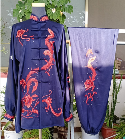 Elastic True Silk Men and women Identical Embroidery Tai Chi Clothing Martial Arts Suit Competition Performance Service morning practice Costume Customize-to-Taobao