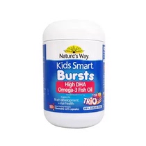 Australia Natures Way Infant DHA Tricolor Fish Oil Childrens Eye Care and Brain Care 180 Tablets