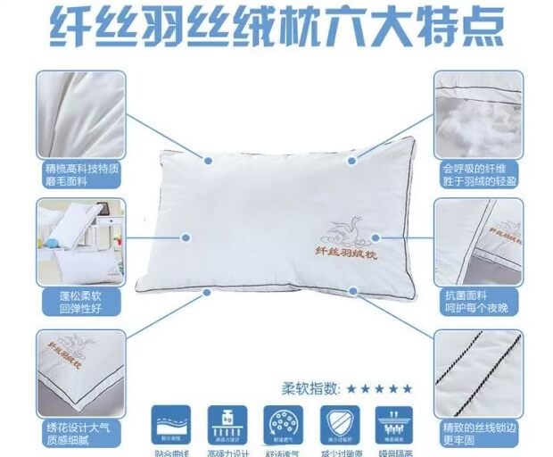 Gối lông nhung chính hãng siêu mềm có thể giặt gối gối khách sạn năm sao đặc biệt cung cấp một cặp gối hơi cao cấp