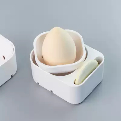 ins Wind makeup Egg gourd air cushion powder puff drying rack storage box sponge beauty makeup egg tray dust-proof tool