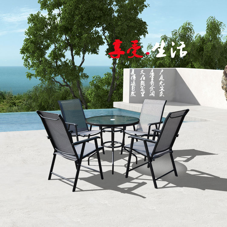 Bàn ghế sắt ngoài trời rèn bàn ghế ban công giải trí Bàn ghế nhỏ Bàn cà phê sân vườn Bàn ngoài trời và bàn ghế ô kết hợp bộ đồ nội thất - Bàn ghế ngoài trời / sân bộ bàn ghế ngoài trời giá rẻ
