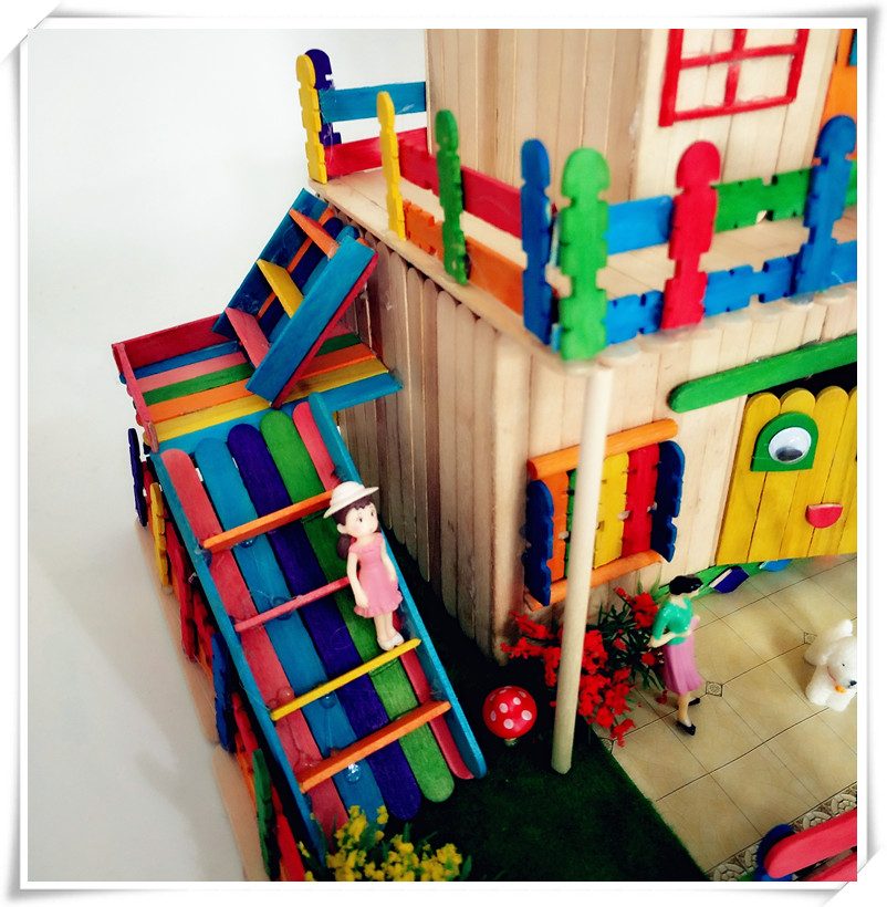 Kem que nóng handmade DIY trẻ em sáng tạo mô hình nhà học sinh mẫu giáo gói vật liệu đồ chơi sáng tạo mầm non