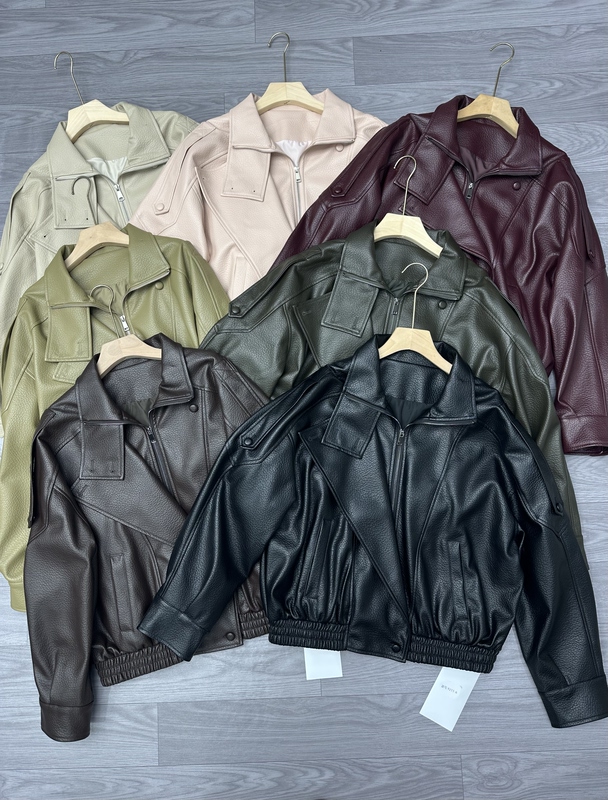Black Stand-Up Collar Soft Protein Leather Jacket for Women 2026 New Cool and Stylish Biker Loose Trendy Popular Jacket Black Stand-Up Collar Soft Protein Leather Jacket for Women 2026 New Cool and Stylish Biker Loose Trendy Popular Jacket