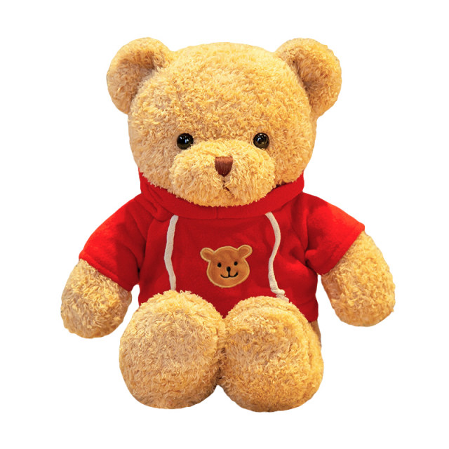 Teddy bear doll ຫມີຂະຫນາດນ້ອຍແລະຂະຫນາດກາງ plush toy hug bear rag doll ຂອງຂວັນສໍາລັບເດັກຍິງທີ່ມີໂລໂກ້ທີ່ສາມາດປັບແຕ່ງໄດ້