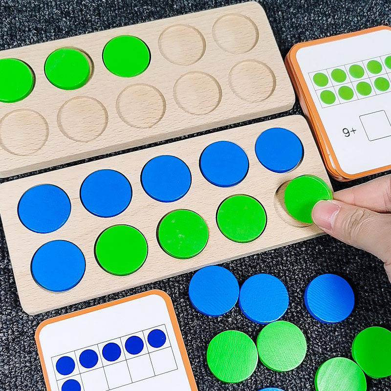 Ten grid array teaching aids treasure box number sense enlightenment training 10 method breaking number decomposition toy mathematics addition and subtraction artifact