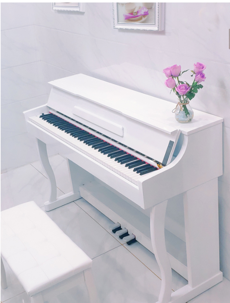 Hanyin home electric piano 88 heavy hammer professional kindergarten teacher beginners use piano smart and play pink piano digital
