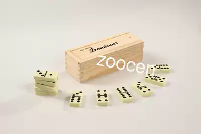 Solid Wood wooden wooden box DOMINO set double six pairs 6 Pai nine dominoes DOMINO 28