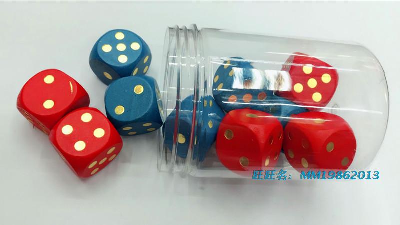 Barrel Mounted Wooden Dice Sifted Son Color Subcolored Diameter 30MM Prop Wine Order Drinking 