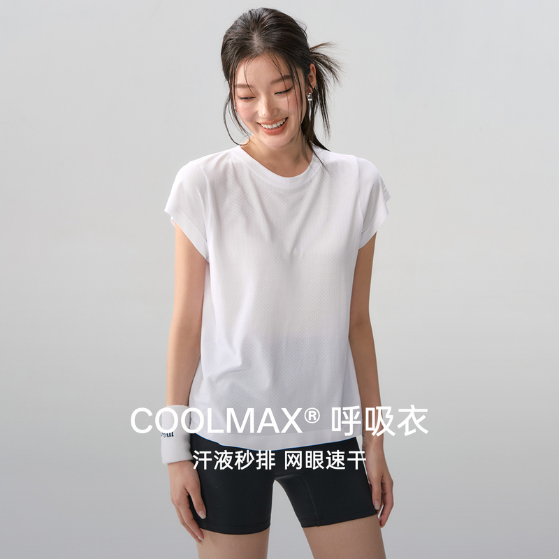 Weightlifting Fairy New Sports Short-Sleeved Women's Loose Quick-Drying T-Shirt Fitness Top Outdoor Cycling Running Yoga Wear