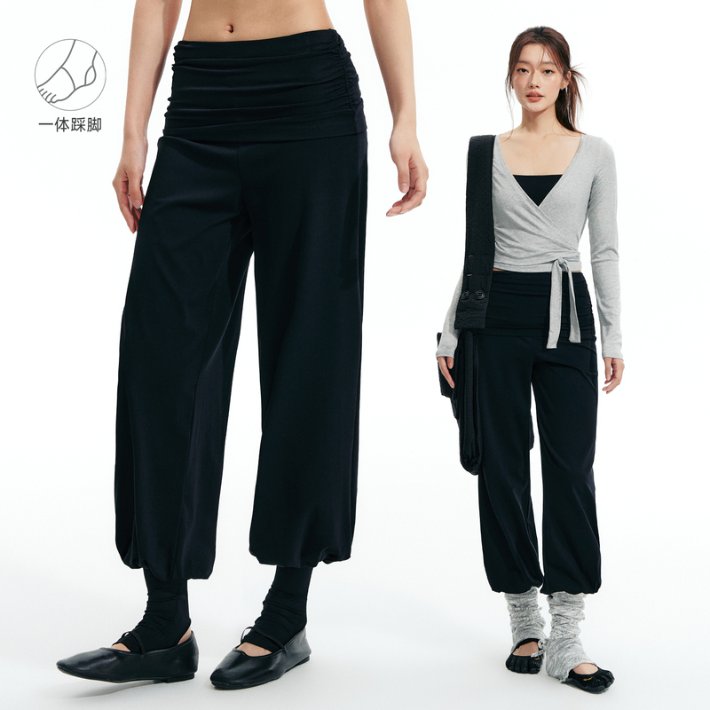 Fairy-Style Loose-Fitting Jogger Yoga Pants for Women, Casual Wide-Leg Fitness Pants, Outdoor Training Running Sports Pants