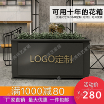 Simple wrought iron fence flower box combination Sales department partition square Shopping mall outdoor flower trough flower bed Milk tea shop