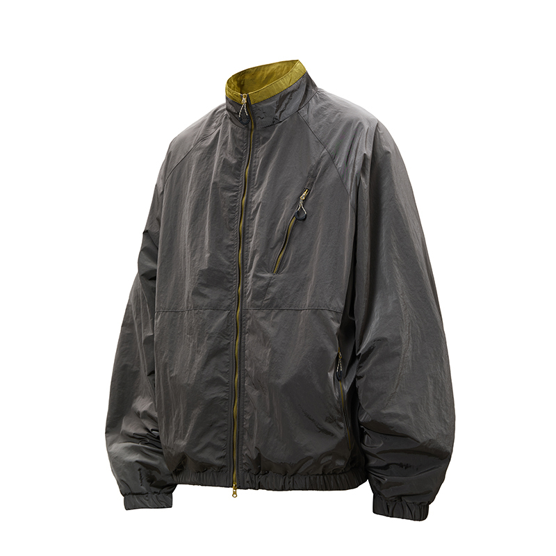 Nasa Co-Branded Spring and Autumn Men's Jacket, Commuter Outdoor Thin Hiking Waterproof Stand-Up Collar