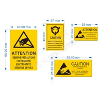 Multi-style electrostatic warning label ESD warning anti-static standard hard disk seal sticker