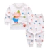 0-1-2-3--4-5 tuổi Bộ đồ lót trẻ em và một nửa trẻ em Quần áo cotton mùa thu quần dài Quần áo trẻ em mùa thu bộ đồ liền thân hình thú trẻ em Quần áo lót