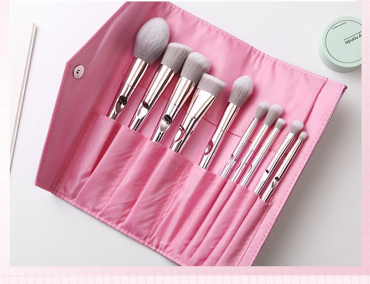 Bộ cọ trang điểm siêu mềm 10 bộ Bộ công cụ mới bắt đầu Bộ cọ công cụ phấn má hồng phấn mắt cọ nền tảng toàn bộ - Các công cụ làm đẹp khác cọ fix