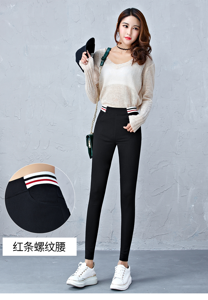 Quần legging nữ 2019 phiên bản Hàn Quốc mới của quần đen hoang dã xuân hè mặc quần lửng nữ mùa xuân nhỏ quần mỏng - Khởi động cắt quần ống rộng nữ đẹp
