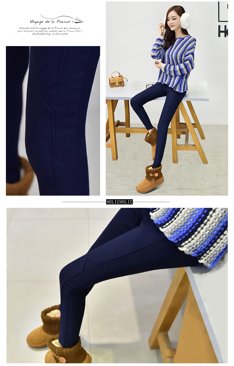 Quần legging đen mặc ngoài mùa thu nữ mùa đông và quần bút chì dày 2018 mới eo cao cộng với quần skinny skinny nhung quần áo tập gym nữ