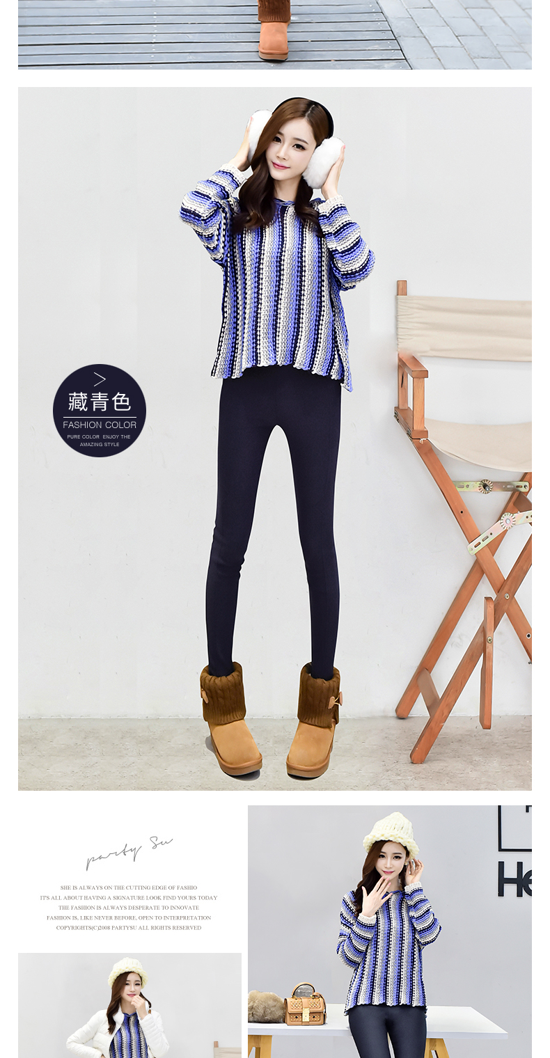 Cộng với quần legging nhung dày mặc quần bó sát màu đen 2018 phiên bản mới của Hàn Quốc mùa thu đông quần ấm quần thun dài nữ
