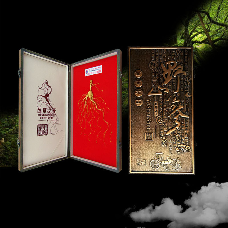 Weihuling Northeast Ginseng Changbai Mountain Wild Mountain Ginseng Gift Box Under the Forest Raw Ginseng Wooden Box Gift Moving Mountain Ginseng Gift