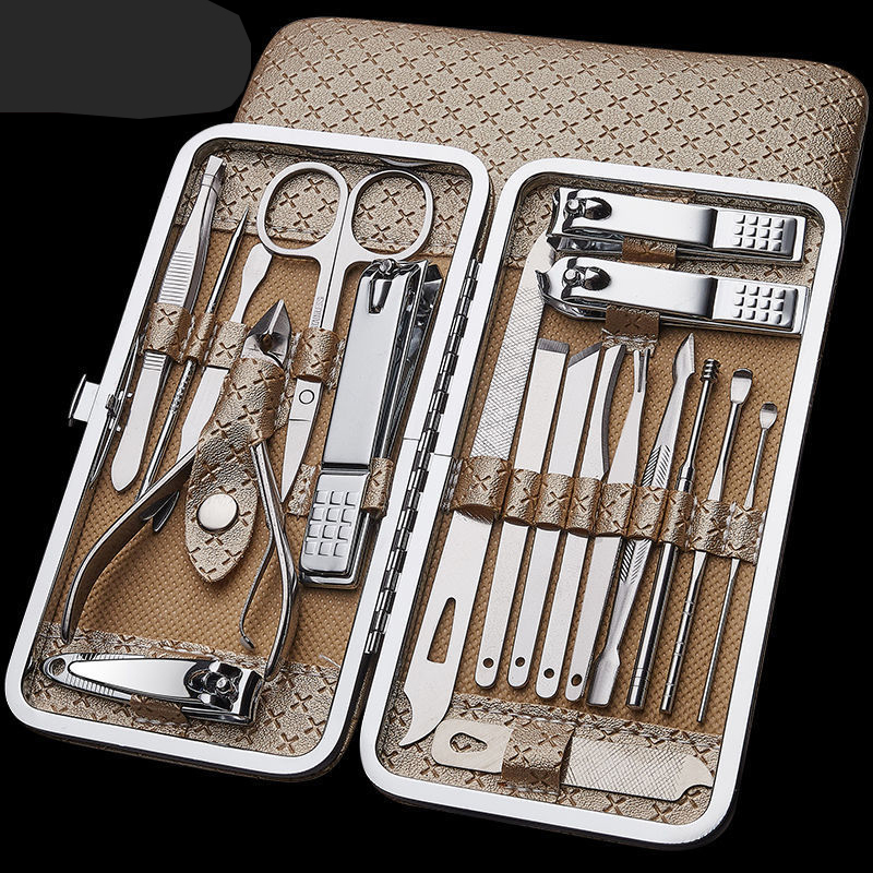 Nail Clipper Set, Manicure Nail Clippers, Double-Ended Acne Needle, Cuticle Nipper, Nail Clippers, Eyebrow Trimmer, Nail Groove Pedicure Tool