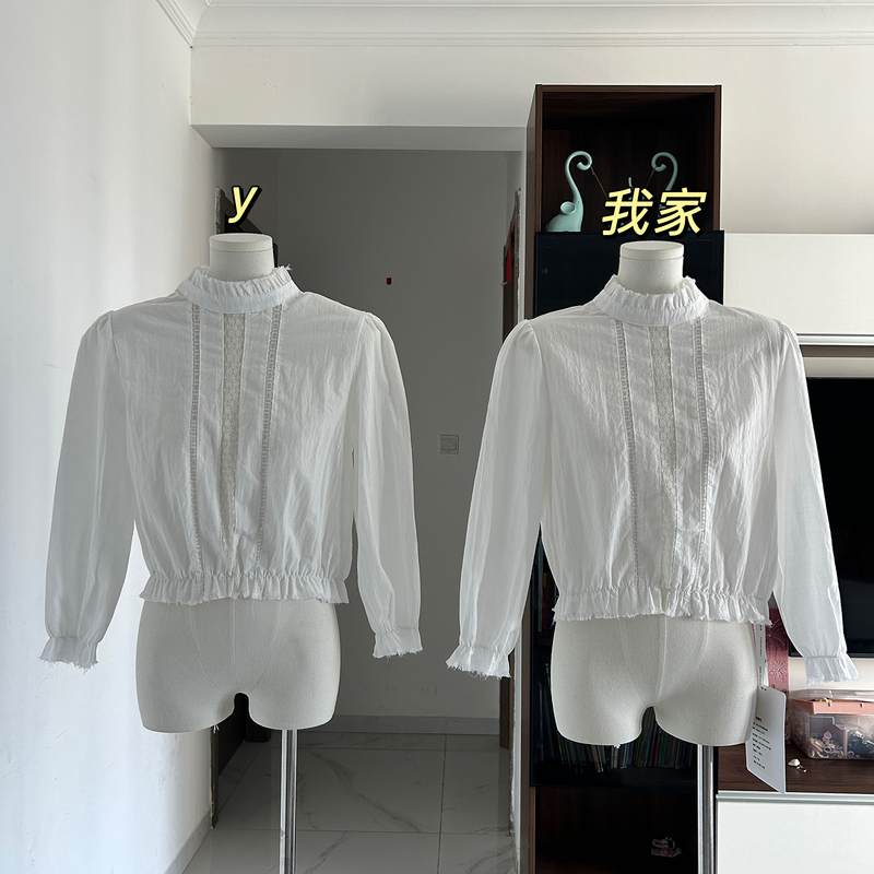 Yaxu Shengting Cotton and Linen French Lace Shirt for Women, Autumn Cool and Relaxed Style, Two-Way Wear Top Yaxu Shengting Cotton and Linen French Lace Shirt for Women, Autumn Cool and Relaxed Style, Two-Way Wear Top