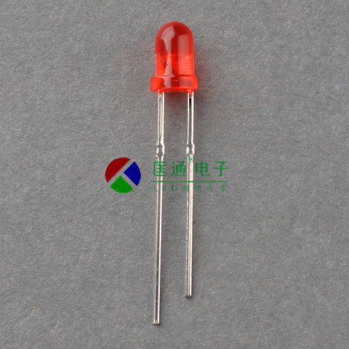 Quantong 3mm red and fog high brightness short football 3AR2 UD red LED light emitting diode straight red light