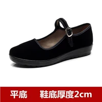 Черная плоская одиночная обувь