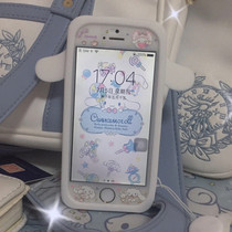 Girl Heart Cinnamon Dog Suitable for 5se Apple 7p Mobile Phone Case iPhone8 Cartoon 4S Silicone Big Ear Dog Protective Cover