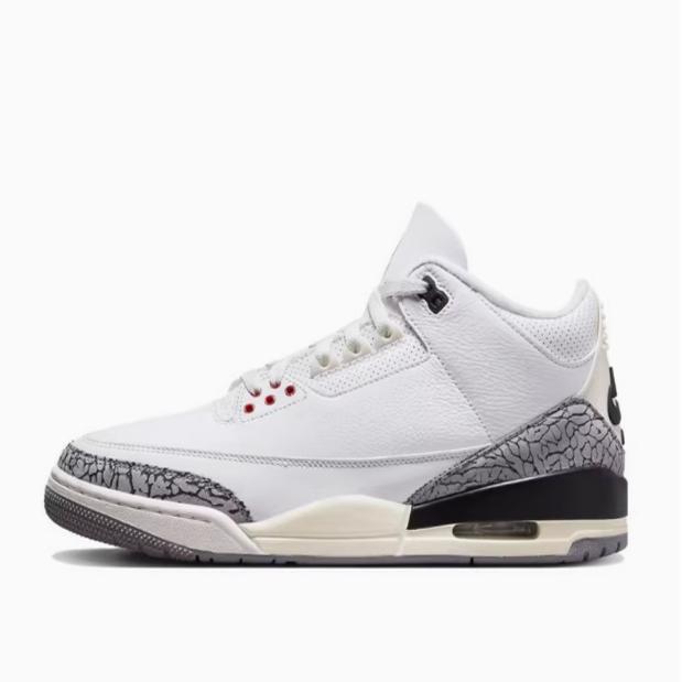 Aj3 Black and White Cement Vintage Men's Shoes, Fujiwara Hiroshi Collaboration Women's Shoes, Wizards White and Blue Height-Increasing Basketball Shoes, Sports Shoes