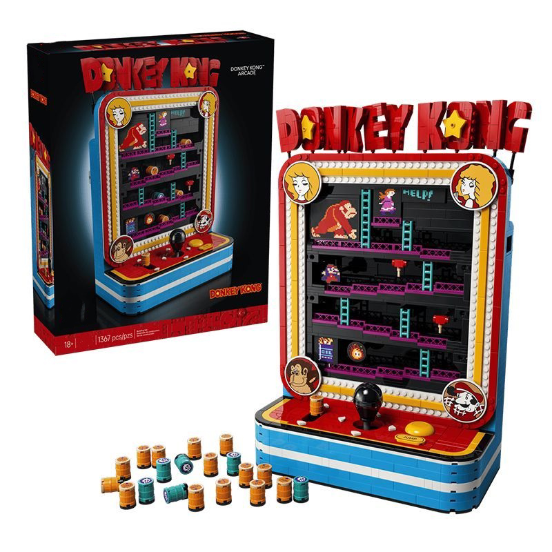 Super Mario Series 72051 Donkey Kong Arcade Boys and Girls Nostalgic Building Block Toy Model Super Mario Series 72051 Donkey Kong Arcade Boys and Girls Nostalgic Building Block Toy Model