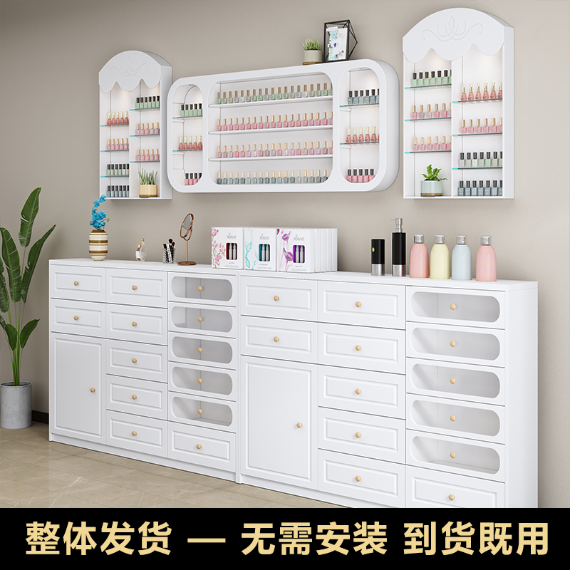 Nail Salon Display Cabinet, Nail Cabinet, Floor-Standing Cabinet, Nail Polish Storage Cabinet, Wall Cabinet, Nail Polish Color Board, Nail Art Side Cabinet