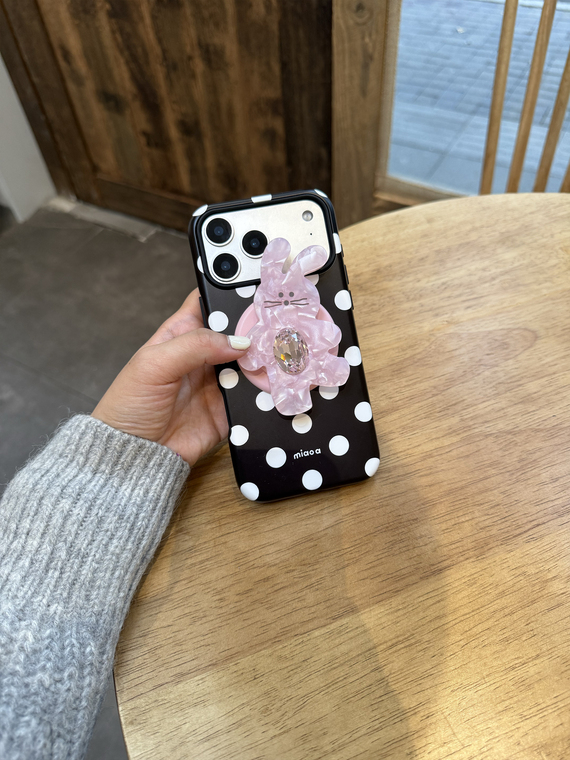 Dark Purple Polka Dot Light Pink iPhone Case for iPhone 17, 16, 15, 14 and 13 - view 22