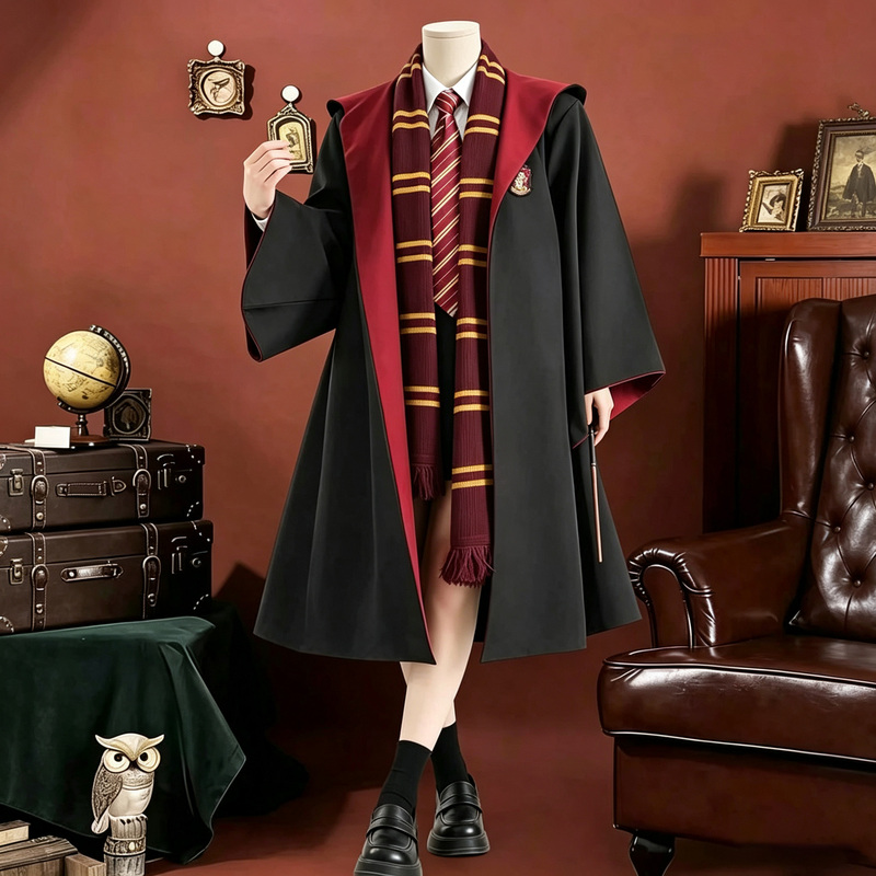 Harry Potter Academy Robe Hogwarts Universal Magic Robe Wizard Robe Halloween Children's Costume Cloak