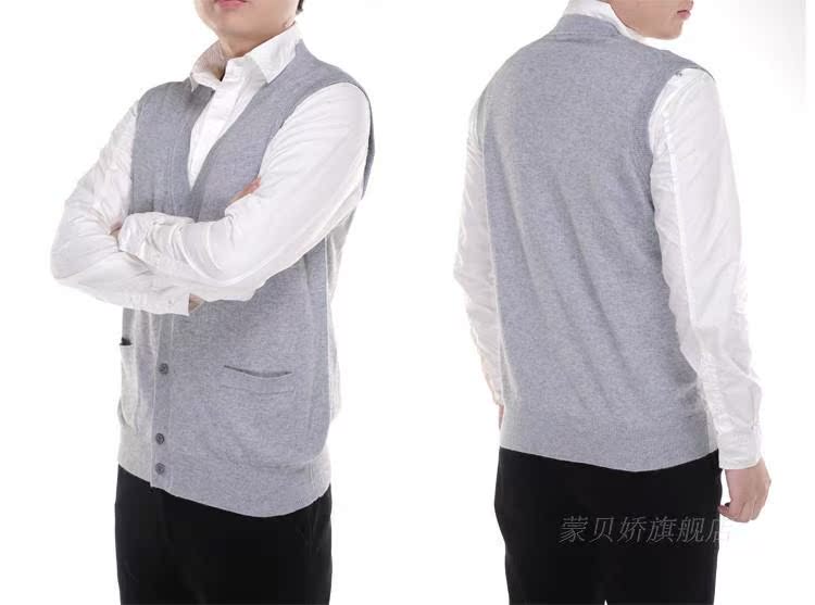 Trung niên và người đàn ông cũ của cashmere vest cardigan áo len vest mùa xuân và mùa thu áo len mỏng vest đan cardigan kích thước lớn