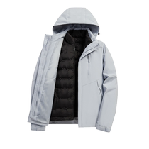 Mulinsen outdoor jacket womens three-in-one spring autumn and winter outdoor removable thickened down jacket trendy mens