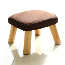 Solid Wood low stool changing shoes stool cloth art wearing shoes stool creative sofa bench bench square stool small chair children small wooden stool