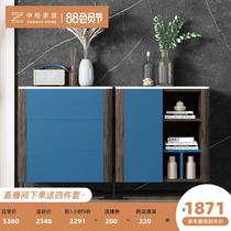 Middle grid Italian minimalist light luxury rock board bucket cabinet modern minimalist living room storage drawer storage bucket cabinet ZGC8108