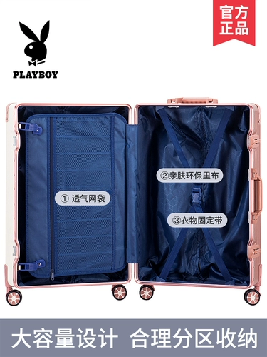 Playboy, вместительный и большой чемодан, прочная коробка, увеличенная толщина