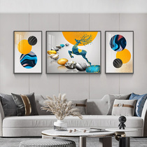 Crystal porcelain painting living room decoration painting Nordic style light luxury lucky deer Sanlian painting sofa background wall painting Diamond