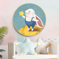 Bedroom cross stitch 2021 New thread embroidery cartoon animal cute rabbit simple small piece round hand embroidery