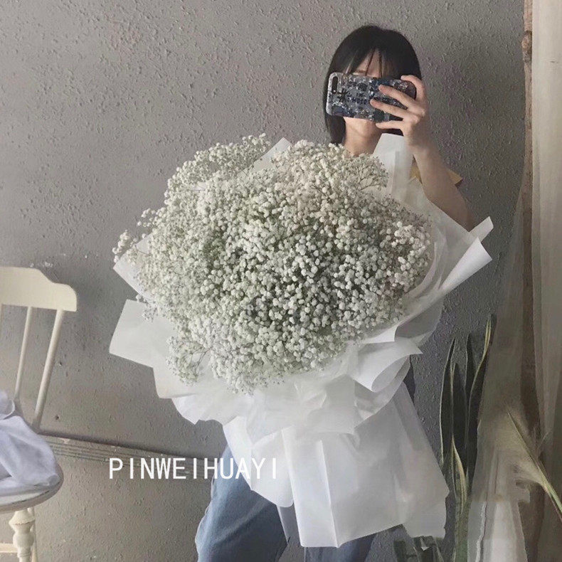 Imported gypsophila bouquet Chongqing flowers city express Valentine's Day gift for girlfriend and best friend birthday flower delivery