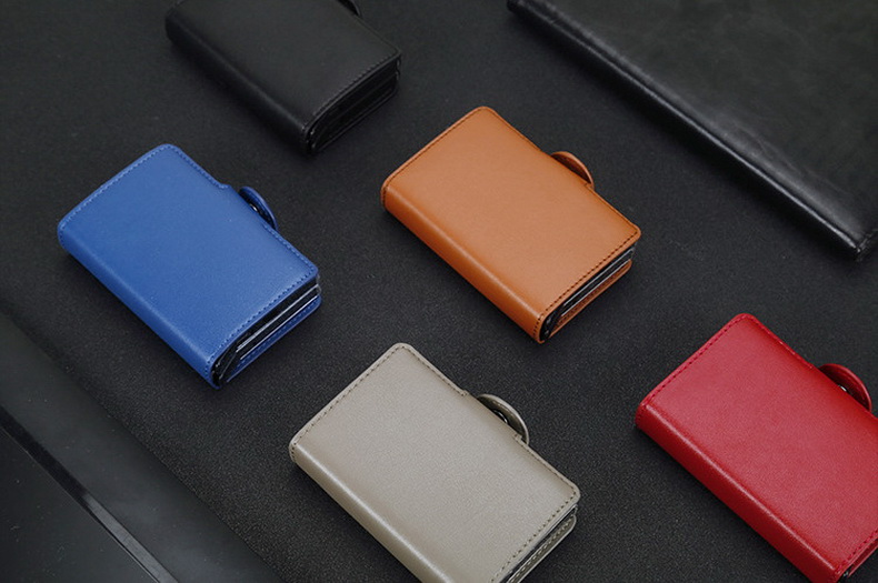Đan Mạch Vanlemn chủ thẻ khiên ví NFC ví chống trộm bàn chải RFID chống khử từ thẻ chủ thẻ dung lượng lớn - Chủ thẻ ví gucci nam