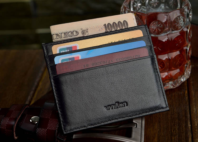Đan Mạch vanlemn gói nhỏ thẻ da nam đặt ví nhỏ để gửi lá chắn NFC chống trộm bộ thẻ RFID ví đựng thẻ pedro