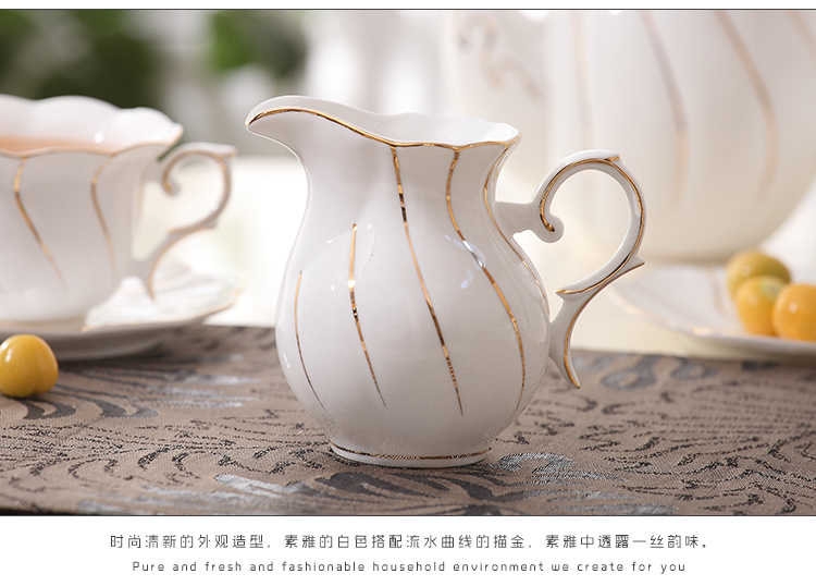 Anh sáng tạo đồ dùng cà phê gốm sứ xương châu Âu Trung Quốc cốc cà phê chén đĩa tách trà bộ ấm trà với khay phin cafe sứ