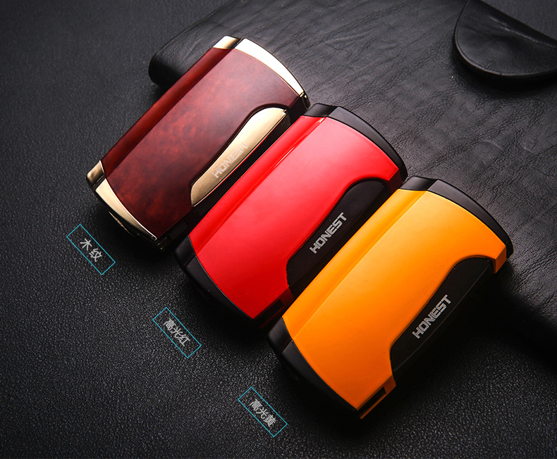 Baicheng chính hãng đôi thẳng nhẹ gió nhẹ bơm hơi cá tính nam sáng tạo cầm tay hút xì gà nhẹ hơn hột quẹt khò