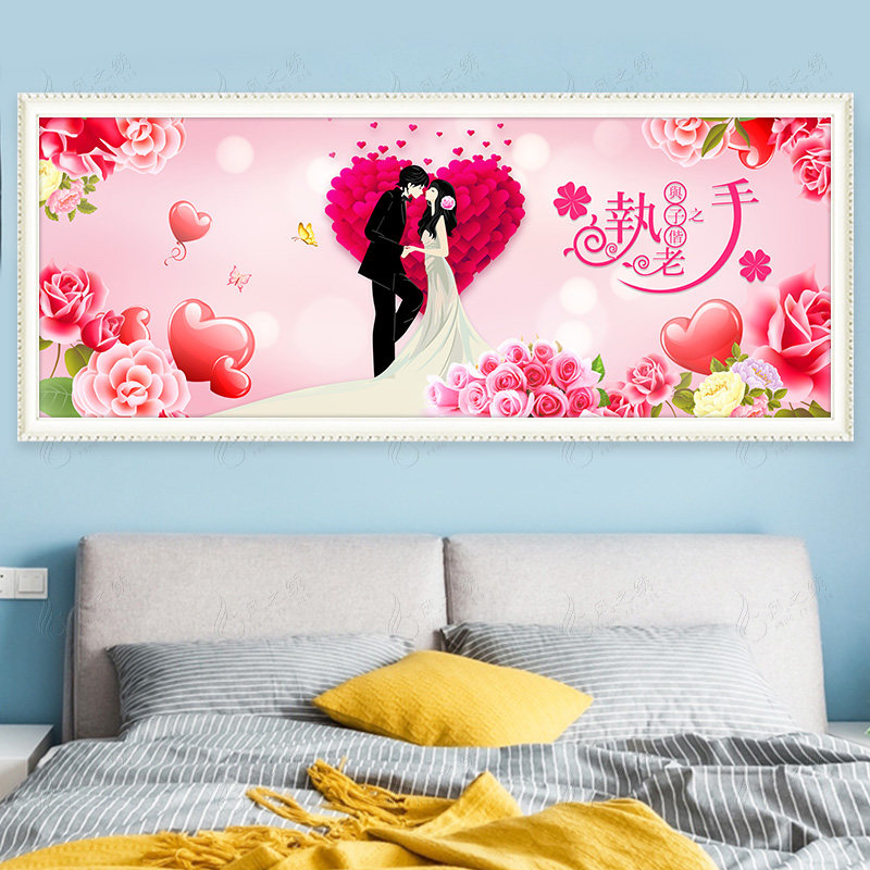 Wedding house Cross embroidered 2022 new own line embroidered wedding wedding series 2021 handmade bedroom lovers love